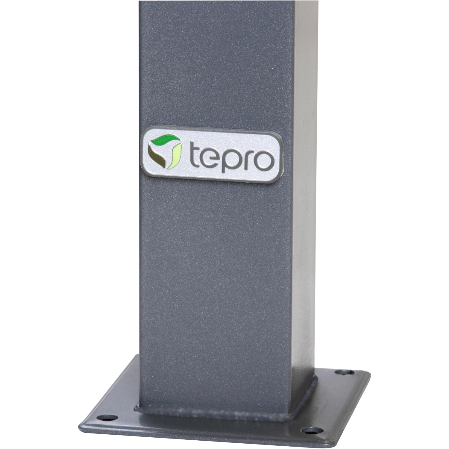 Detailaufnahme des Standfußes vom gelben tepro Pavillon Lehua 330x330 cm.