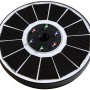 Heissner Solar-Teichpumpen-Set: Schwimmende Solarinsel mit LED-Beleuchtung und Wasserspiel.