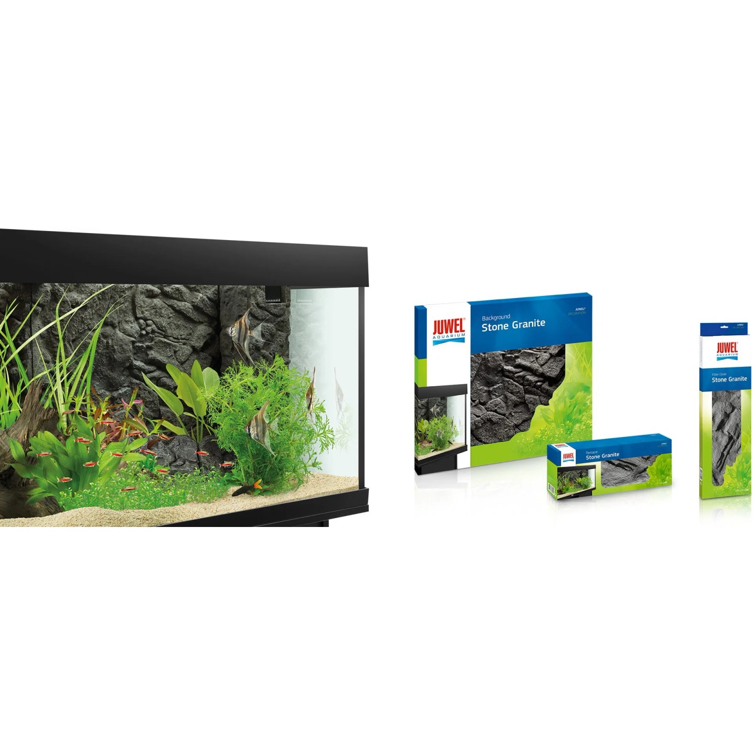 Juwel Aquarien-Filterverkleidung Stone Granite, Felsstruktur im Aquarium.