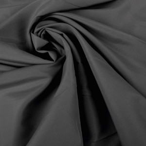 Detailaufnahme: Schwarzer Dekoschal Ellen 140x145 cm mit Schlaufen, Fenstervorhang.