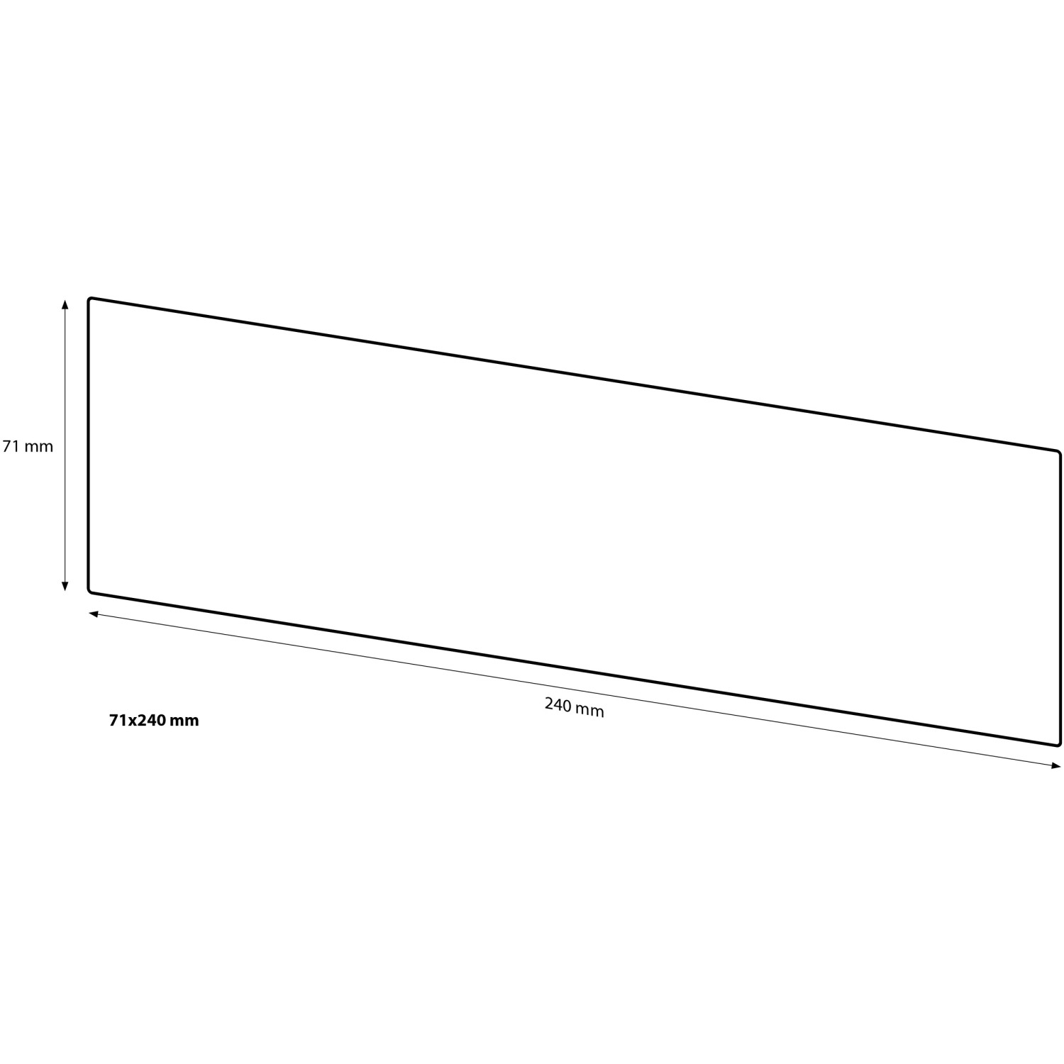 Elabrick Verblender Dover, 7,1x24 cm, Weiß, Maße des einzelnen Riemchens.