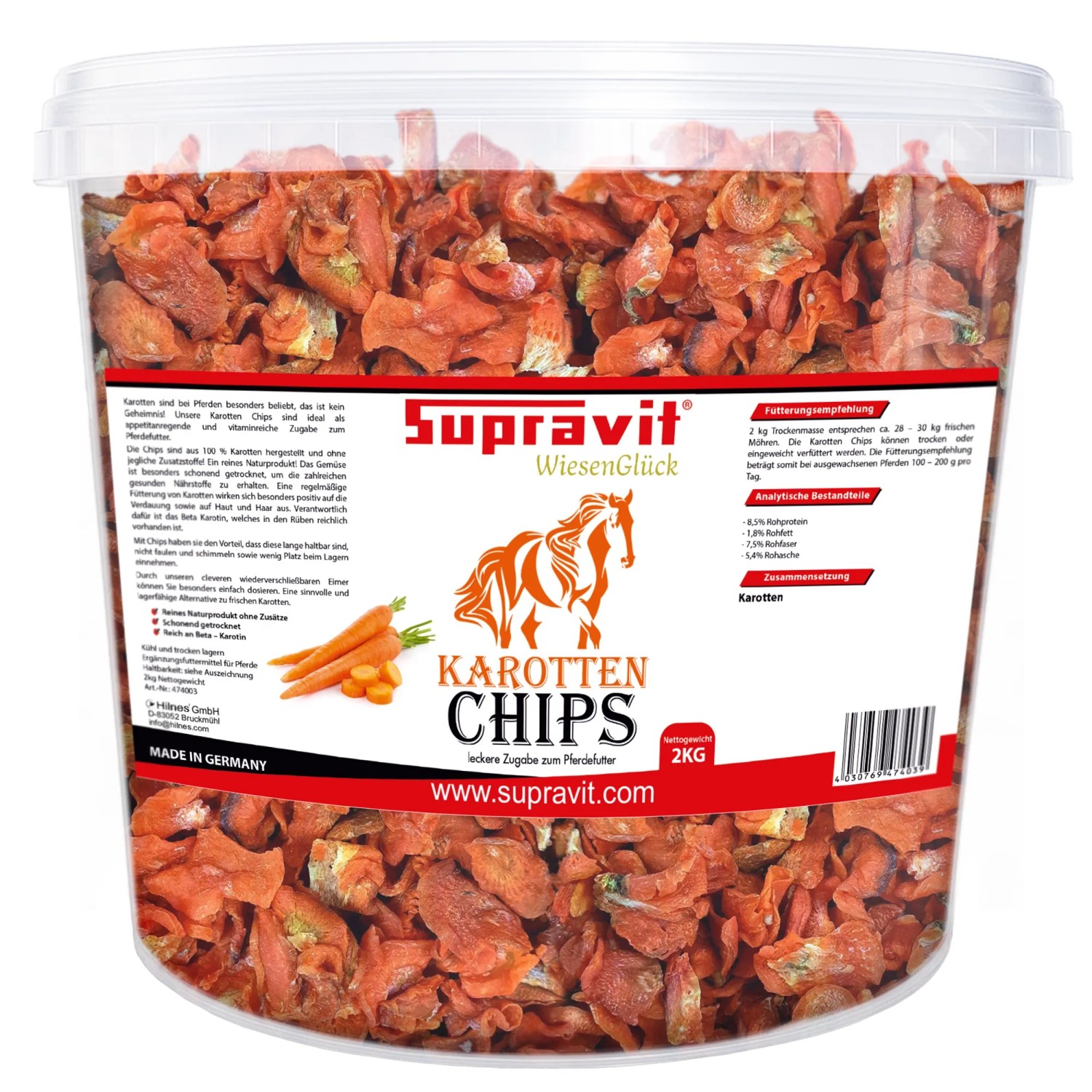 Supravit Karottenchips für Pferde Pferdeleckerlis