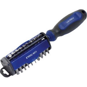 LUX Multibit-Schraubendreher Classic mit Bit-Organizer und verschiedenen Bits.