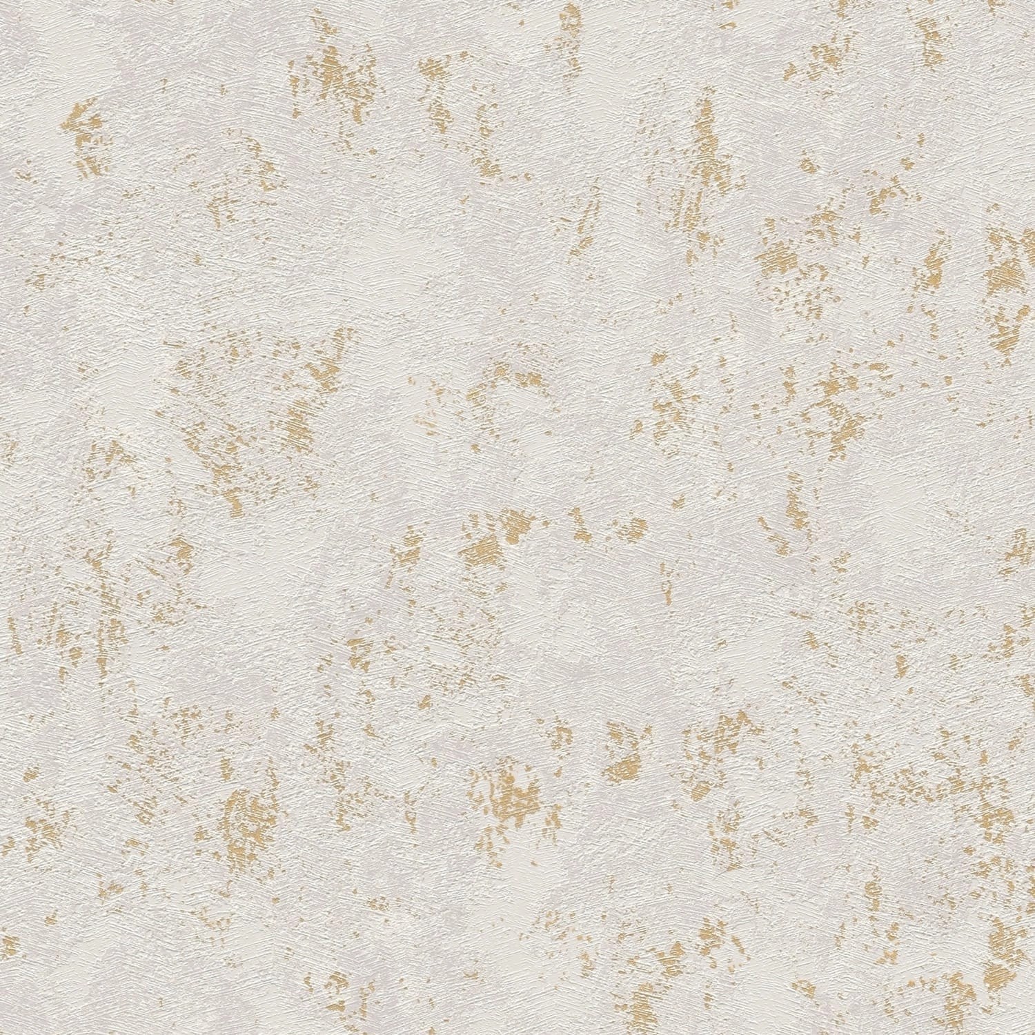 PROFHOME 393871-GU Spachtel Putz Tapete Struktur Metallic Grau Gold 0,53 m günstig online kaufen