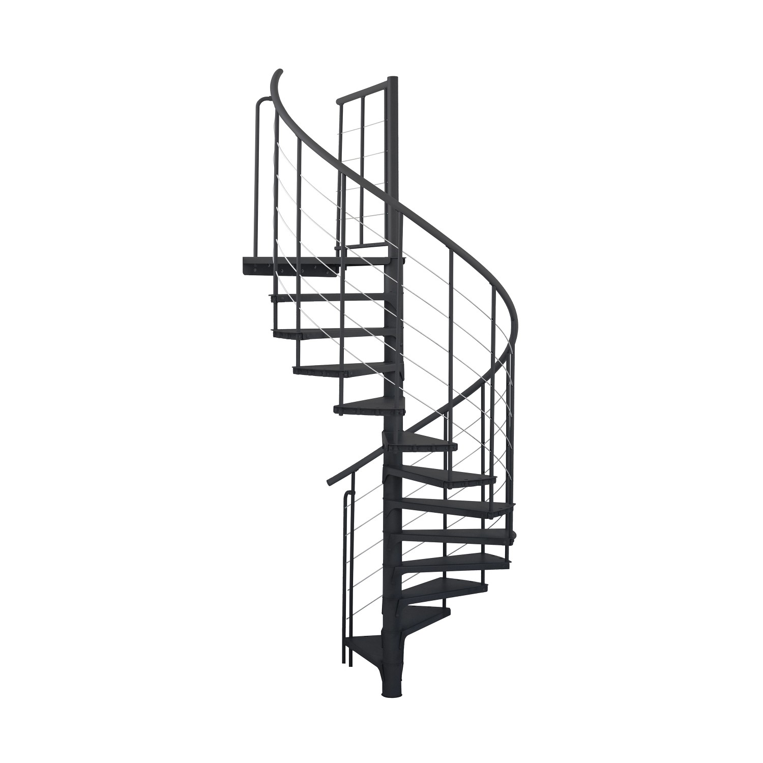 Minka Spindeltreppe Spino Smart Ø 140 cm Schwarz günstig online kaufen