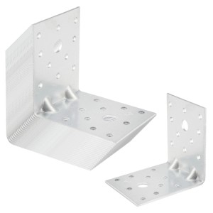 SOTECH Winkelverbinder 90 Grad mit Sicke, feuerverzinkter Stahl, robust für Holz- & Metallbau. 75x75x60mm.