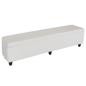 BERLINLODGE Aufbewahrungs-Truhe Lars XXL 45x180x45cm Stoff/Textil Grau