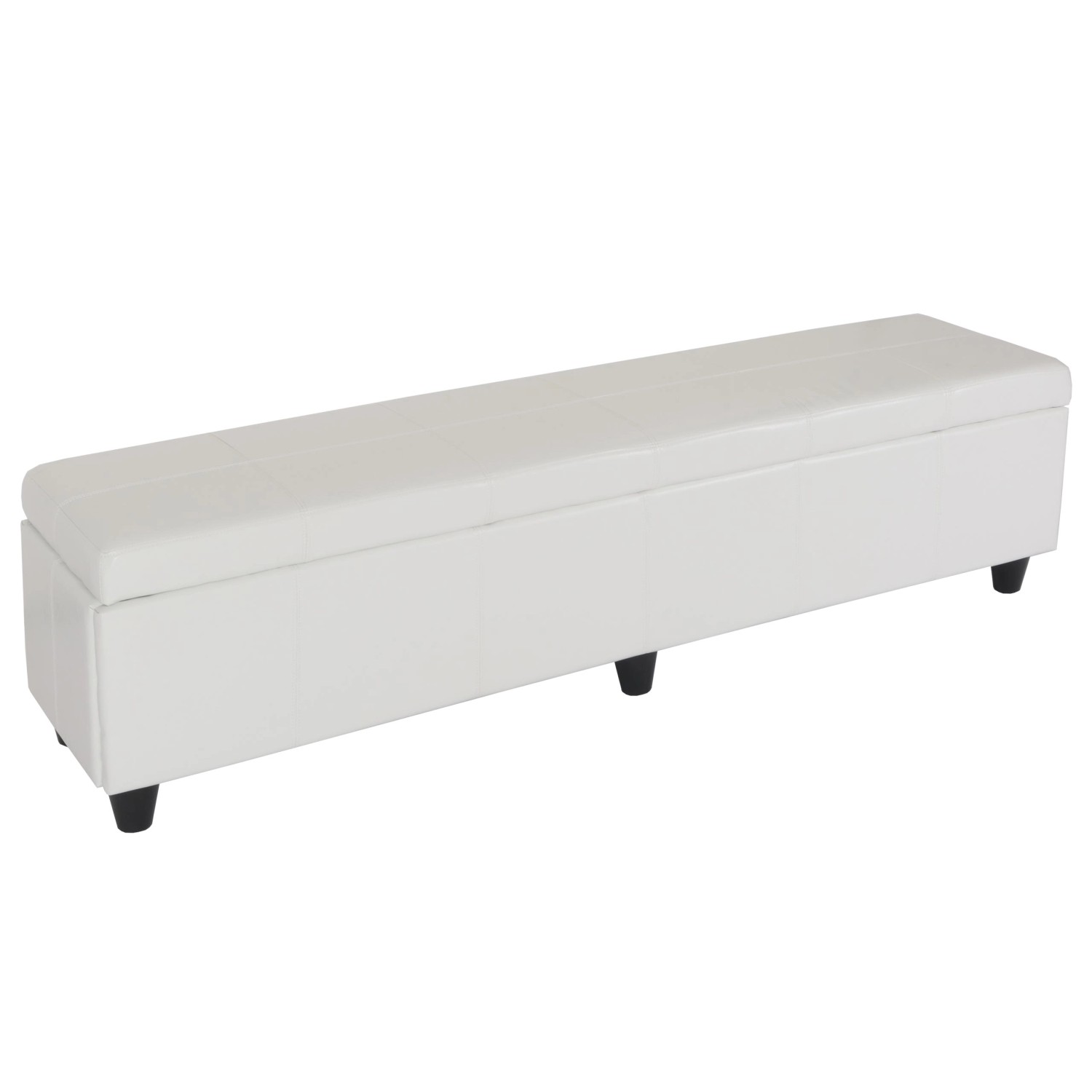 BERLINLODGE Aufbewahrungs-Truhe Lars XXL 45x180x45cm Stoff/Textil Grau günstig online kaufen