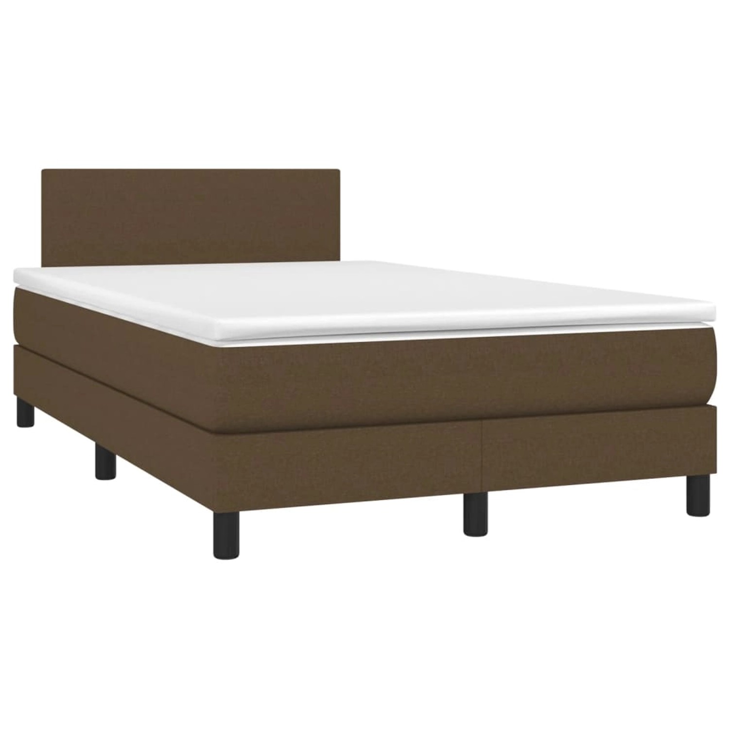 vidaXL Boxspringbett mit Matratze Dunkelbraun 120x190 cm Stoff 3269712 günstig online kaufen