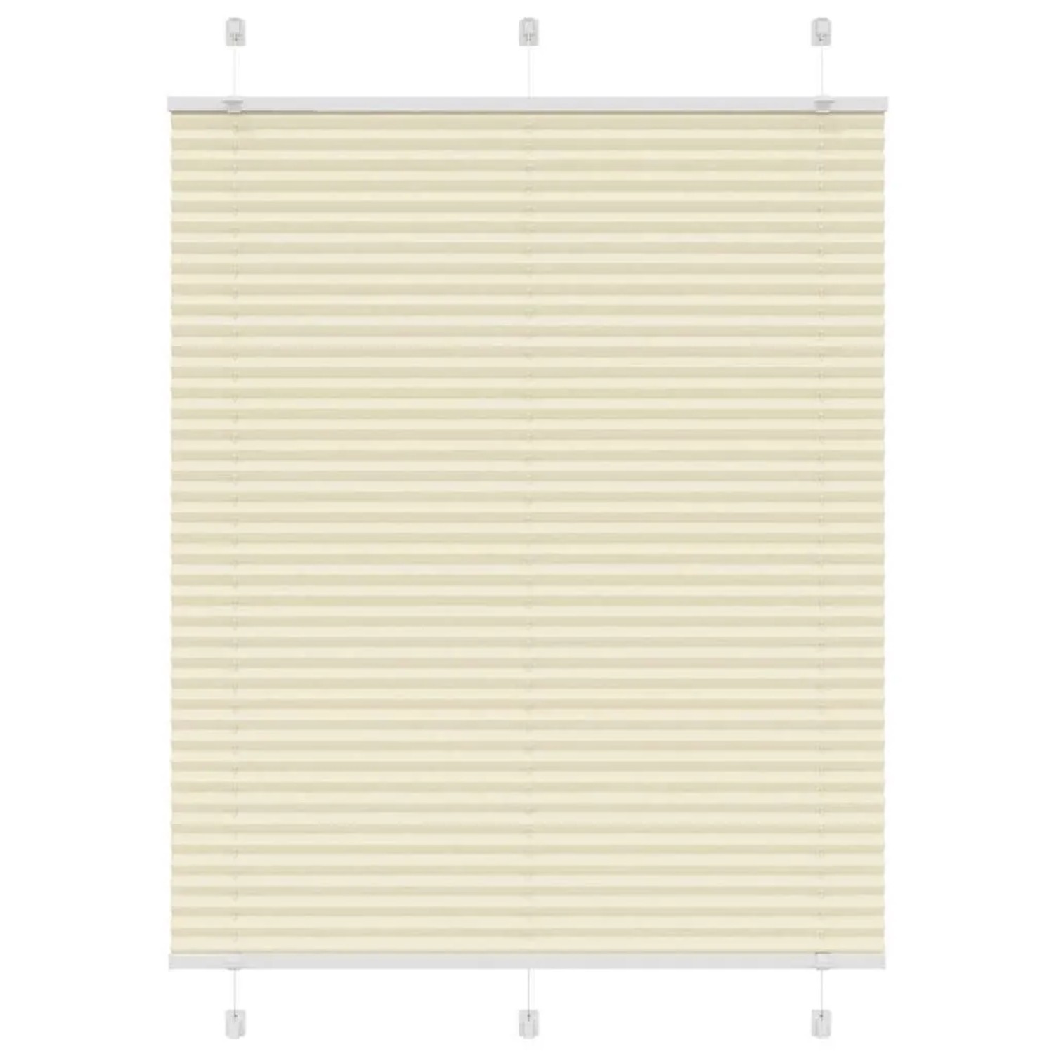 vidaXL Plissee Creme 105x100 cm Stoffbreite 104,4 cm Polyester 4015280 günstig online kaufen