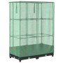 vidaXL Hochbeet mit Gewächshaus-Aufsatz, Rattan-Optik, 80x40x123 cm.