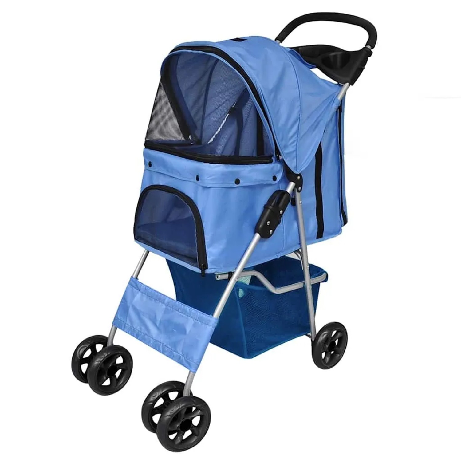 vidaXL Hundewagen Hundebuggy Blau 170056