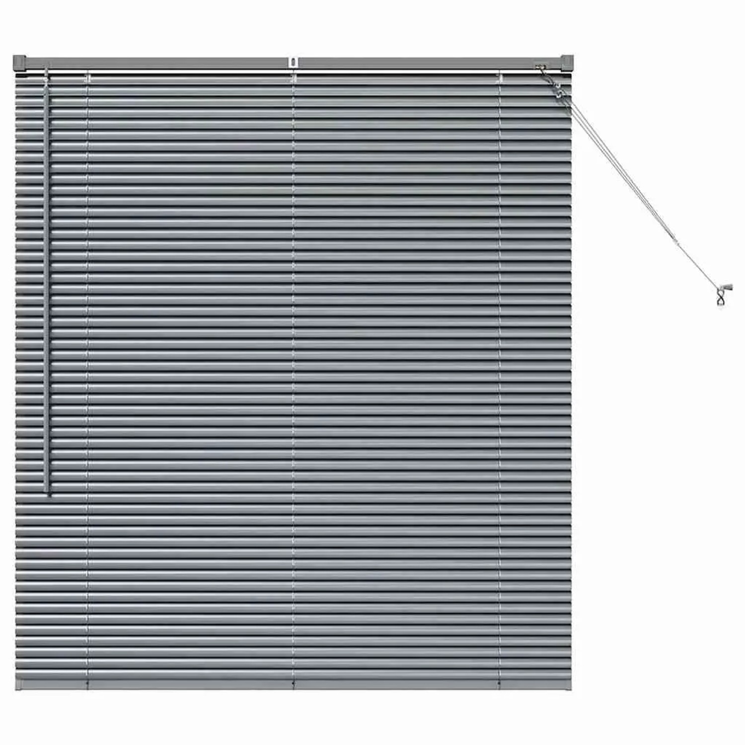 vidaXL Balkenjalousien mit Vorhängen Dunkelgrau 130 x 120 cm Aluminium 4200 günstig online kaufen