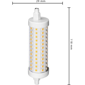 LED-Leuchtstofflampe R7s, 12,5W, warmweiß, dimmbar, 11,8 cm lang.