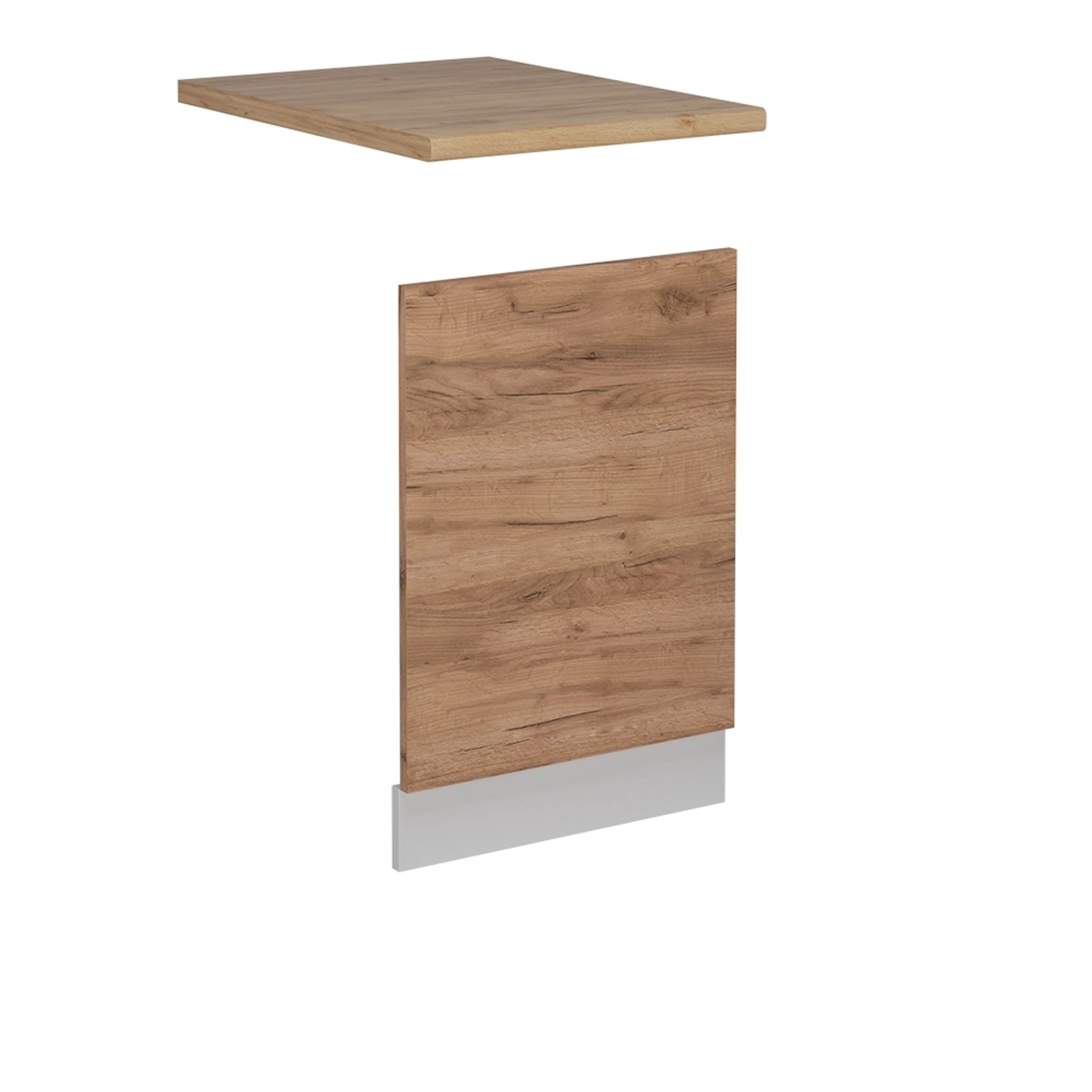 Vicco Frontblende R-Line Geschirrspüler Fronttür Goldkraft Eiche 45 cm AP Eiche