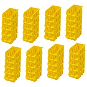 PROREGAL SuperSparSet: 40 gelbe Sichtlagerboxen aus Polypropylen, 7,5x11,6x16,1 cm, für Aufbewahrungssysteme.