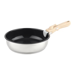Mömax Bratpfanne Click & Cook Edelstahlfarben/Schwarz