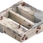 Schnittbild von Holz mit Nägeln und Stein, geeignet für Bosch Expert Stichsägeblatt Multi Material.