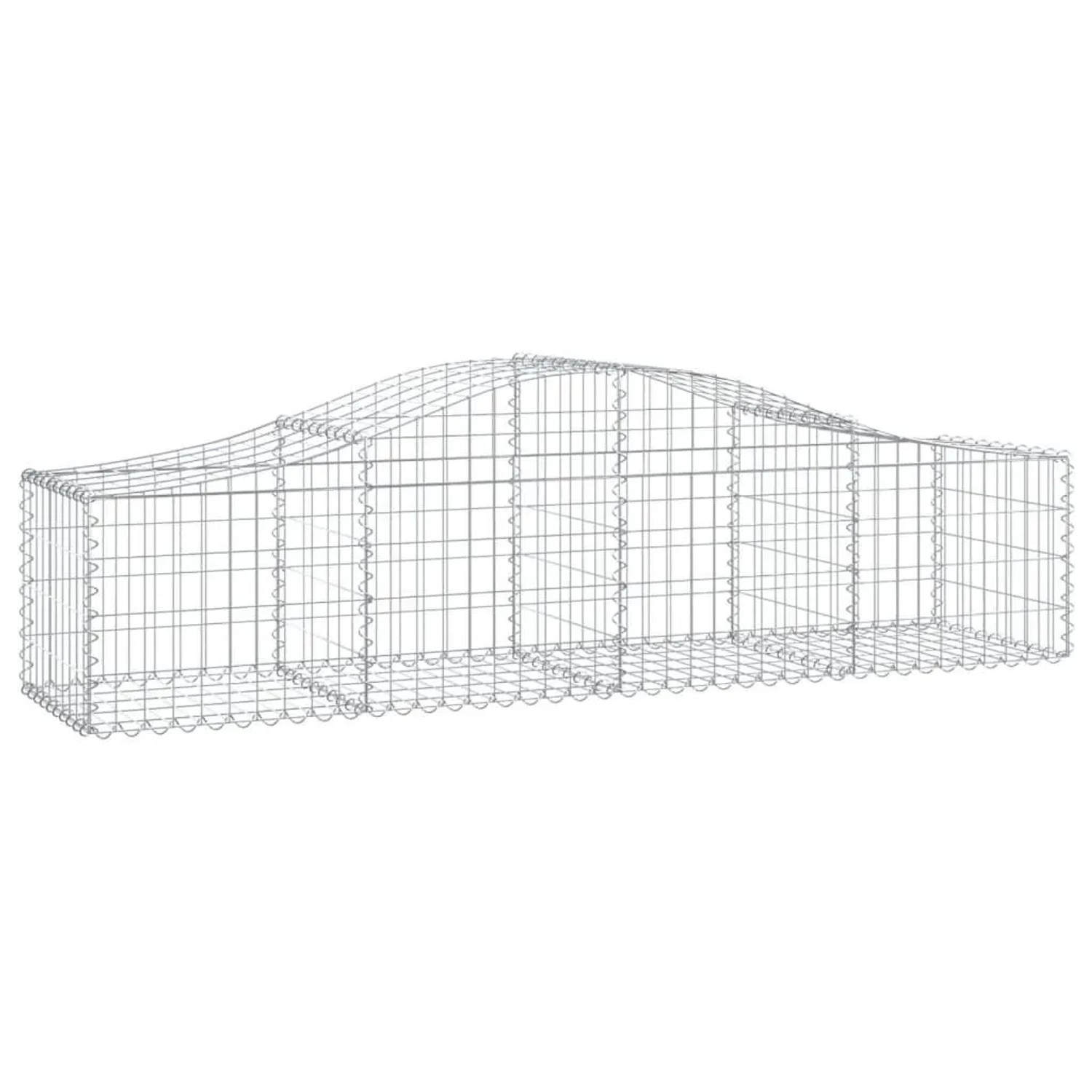 vidaXL Gabionen mit Hochbogen 9 Stk 200x50x40/60 cm Verzinktes Eisen 3145584