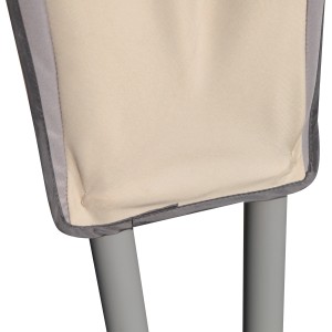 Detailansicht: Beige Pavillon Oromocto (320x320 cm) mit Stahlgestell.