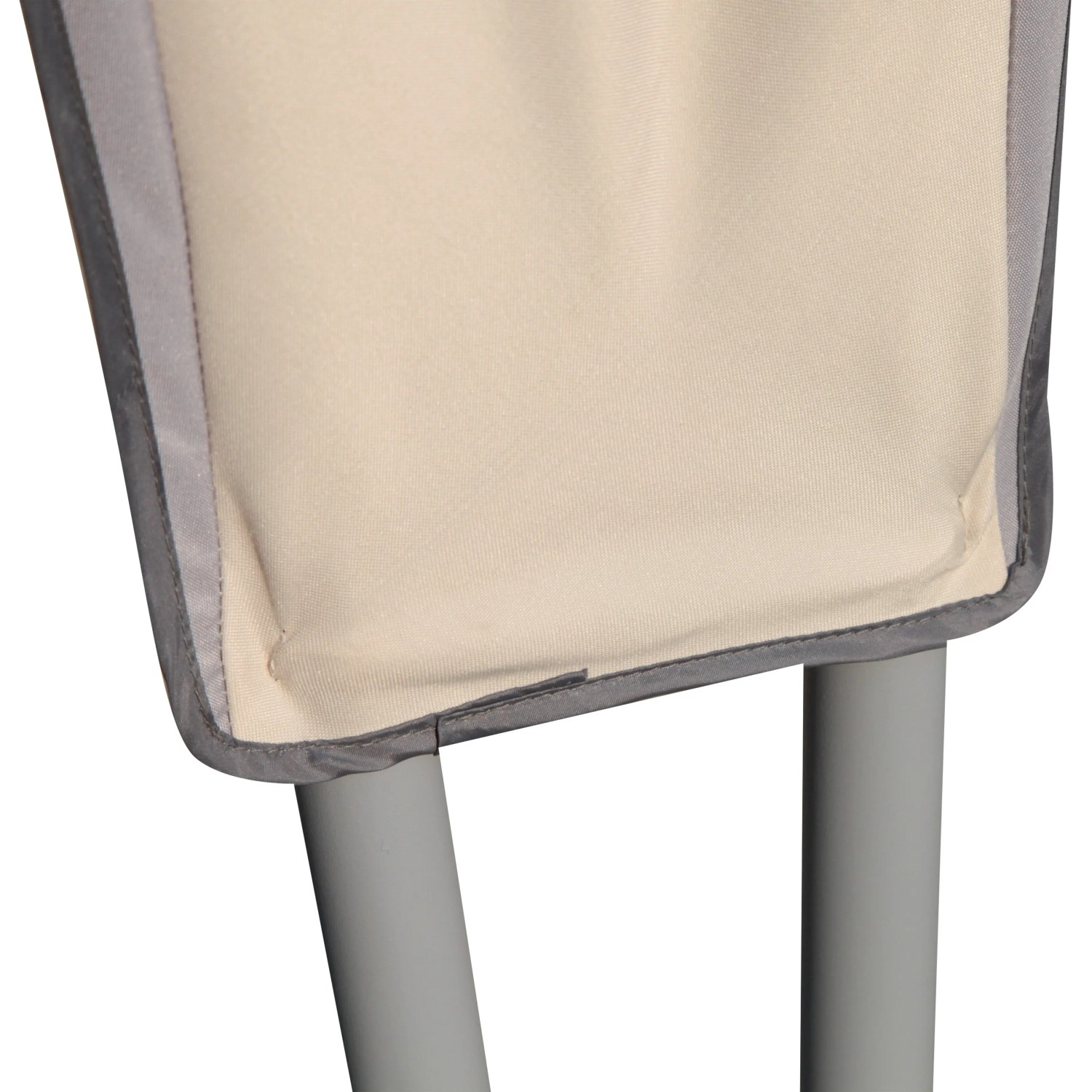 Detailansicht: Beige Pavillon Oromocto (320x320 cm) mit Stahlgestell.