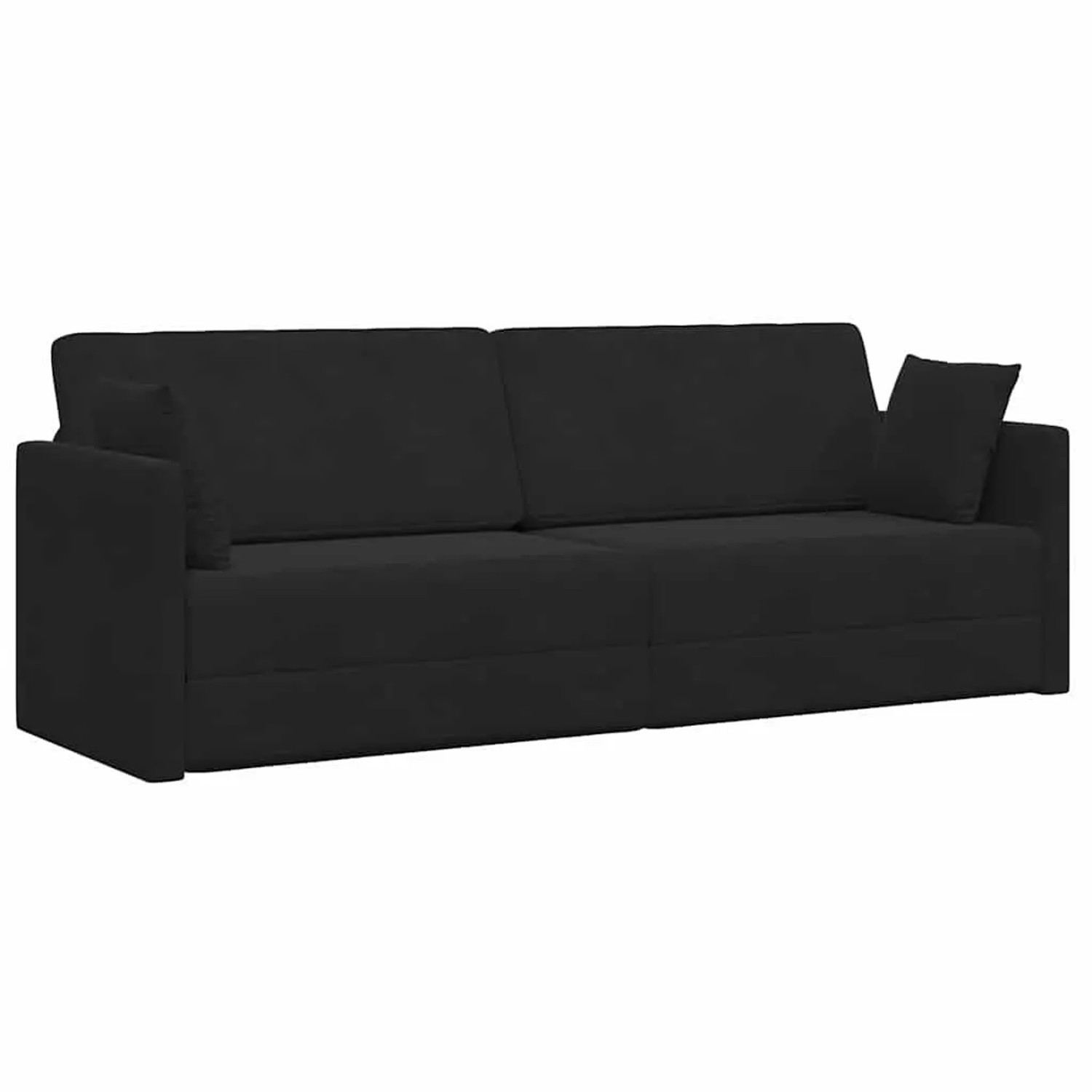 vidaXL Boden-Sofa-Bett 200cm Schwarz Samt 4106730