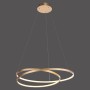 Goldene LED-Pendelleuchte Roman von Paul Neuhaus, Ø 72 cm, dimmbar.