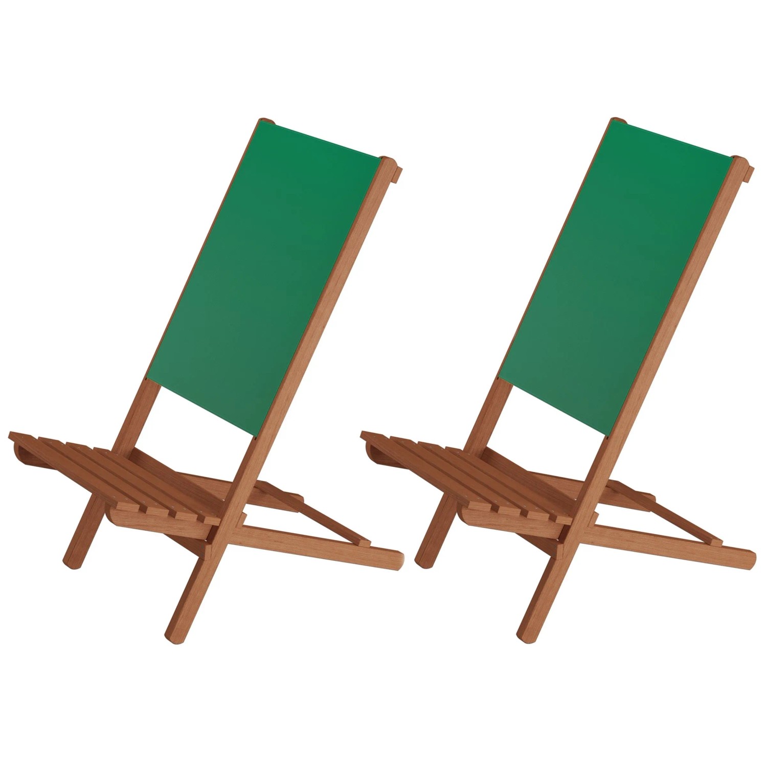 Erst-Holz Wikingerstuhl-Set Lagerfeuerstuhl Anglerstuhl Party Stofffarbe Grün 10-350 Doppelpack