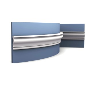 Flexible, weiße Türumrandung/Sockelleiste DX174F von ORAC Decor (200cm).