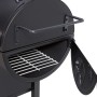 Detailansicht des Jamestown Kombigrill Dean mit geöffneter Smoker-Tür und Grillrost.