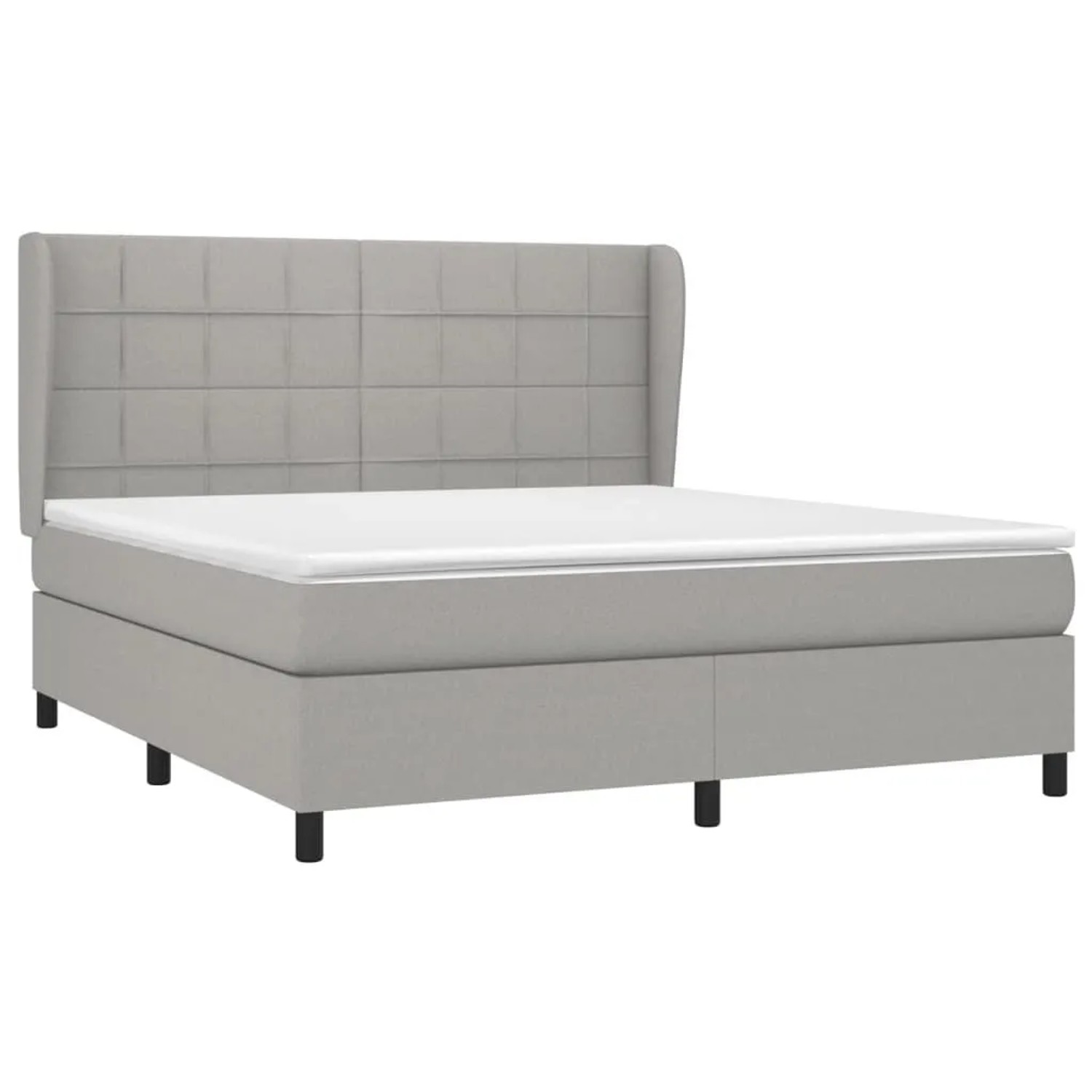 vidaXL Boxspringbett mit Matratze Hellgrau 160x200 cm Stoff 3127973 günstig online kaufen