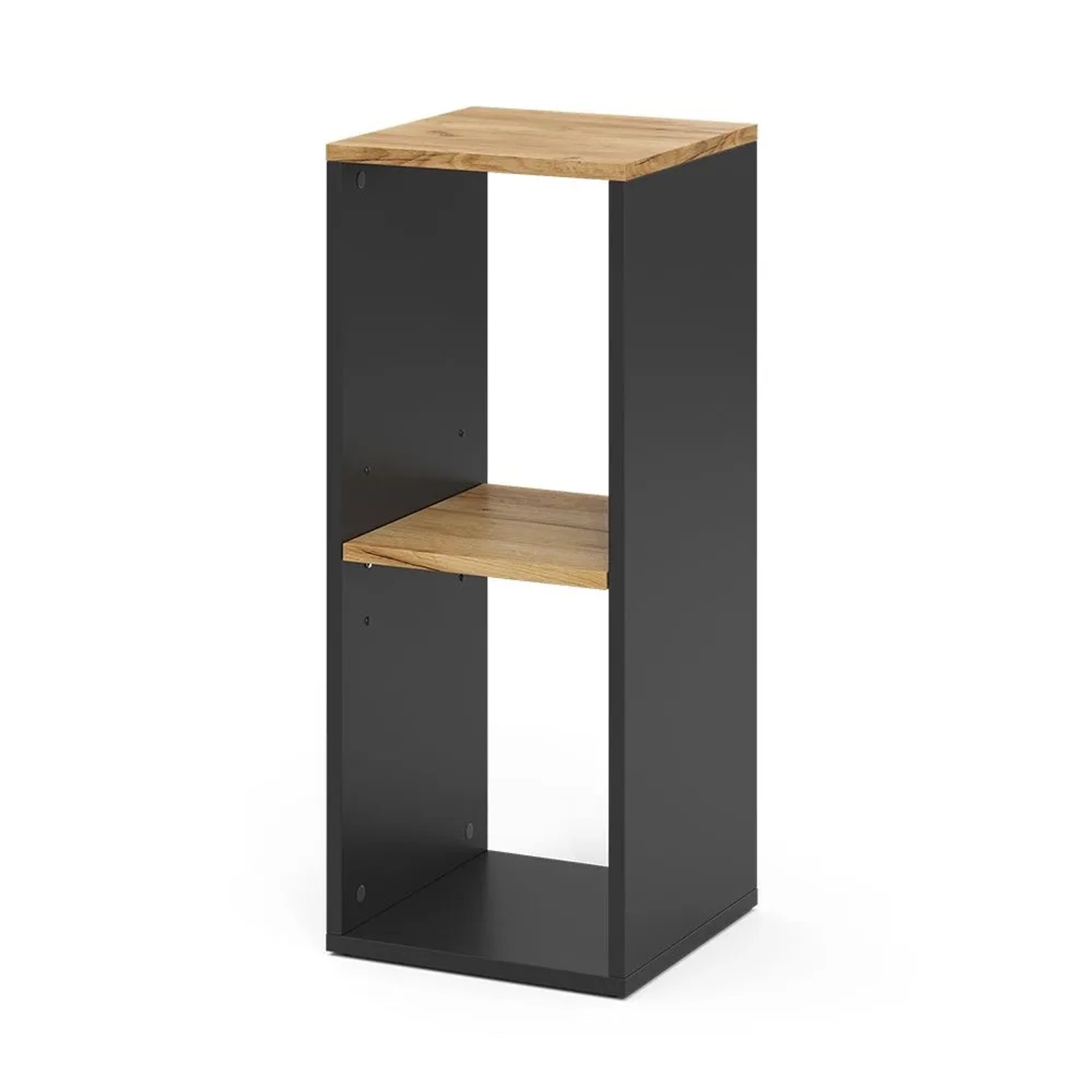 Vicco Bücherregal Tomy Anthrazit Goldkraft Eiche 30 x 74 mit 2 Offenen Fächern Art Nr 54666