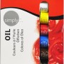 Daler-Rowney Ölfarben-Set mit 6 Tuben à 12ml, ideal für Einsteiger in die Ölmalerei.