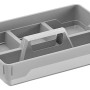 Grauer OBI Tray für Cadiz XS/S Boxen mit Fächern und Tragegriff zur Aufbewahrung.