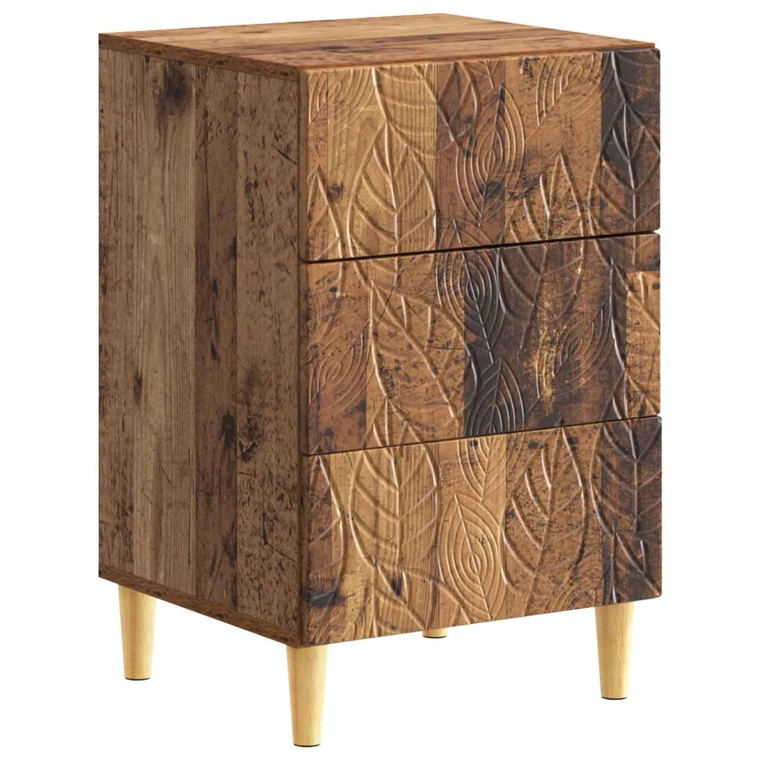 vidaXL Nachttisch Altholz 43 x 39,5 x 66,5 cm Holzwerkstoff 895023