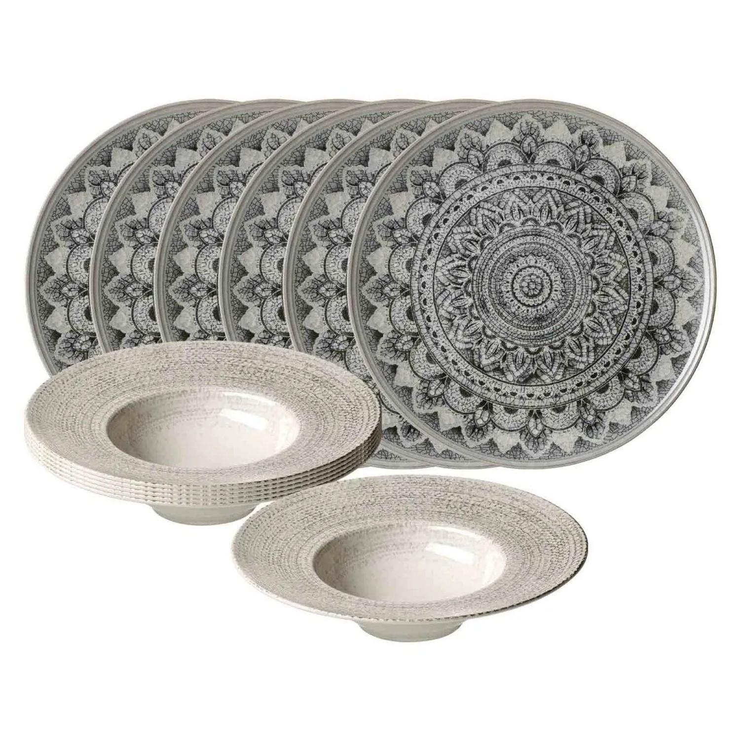 Ritzenhoff & Breker Rimini Gourmet-Set 12-teilig Mandala Stone
