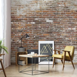 Art for the Home Fototapete Brick Wall 2, Ziegelwand-Optik im Wohnraum.