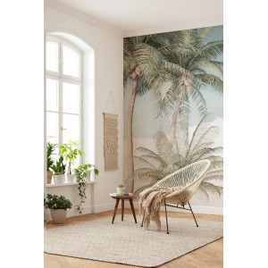 Komar Vlies Fototapete Palm Oasis, 200x280 cm, mit Palmenmotiv im Wohnraum.