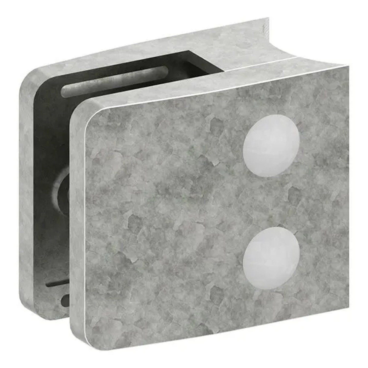 FeNau Glasklemme 52x52x32,5 mm AbZ Für Anschluss Ø 42,4 mm Zink