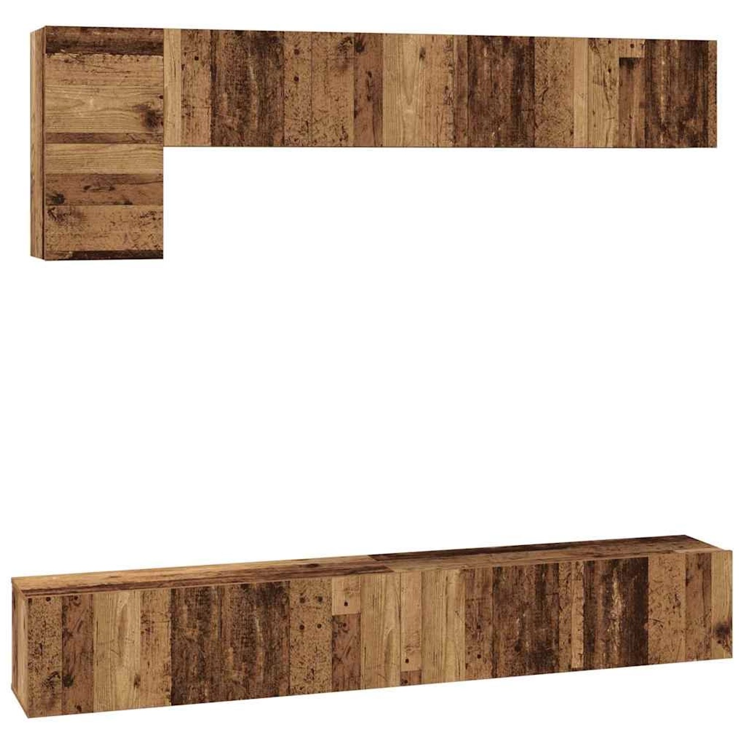vidaXL TV-Schrank-Set 5-Tlg Altholz 100 x 30 x 30 cm Holzwerkstoff 3393195 günstig online kaufen