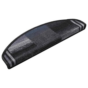 vidaXL Stufenmatten Selbstklebend 10 Stk 65x21x4 cm Schwarz Grau 149835