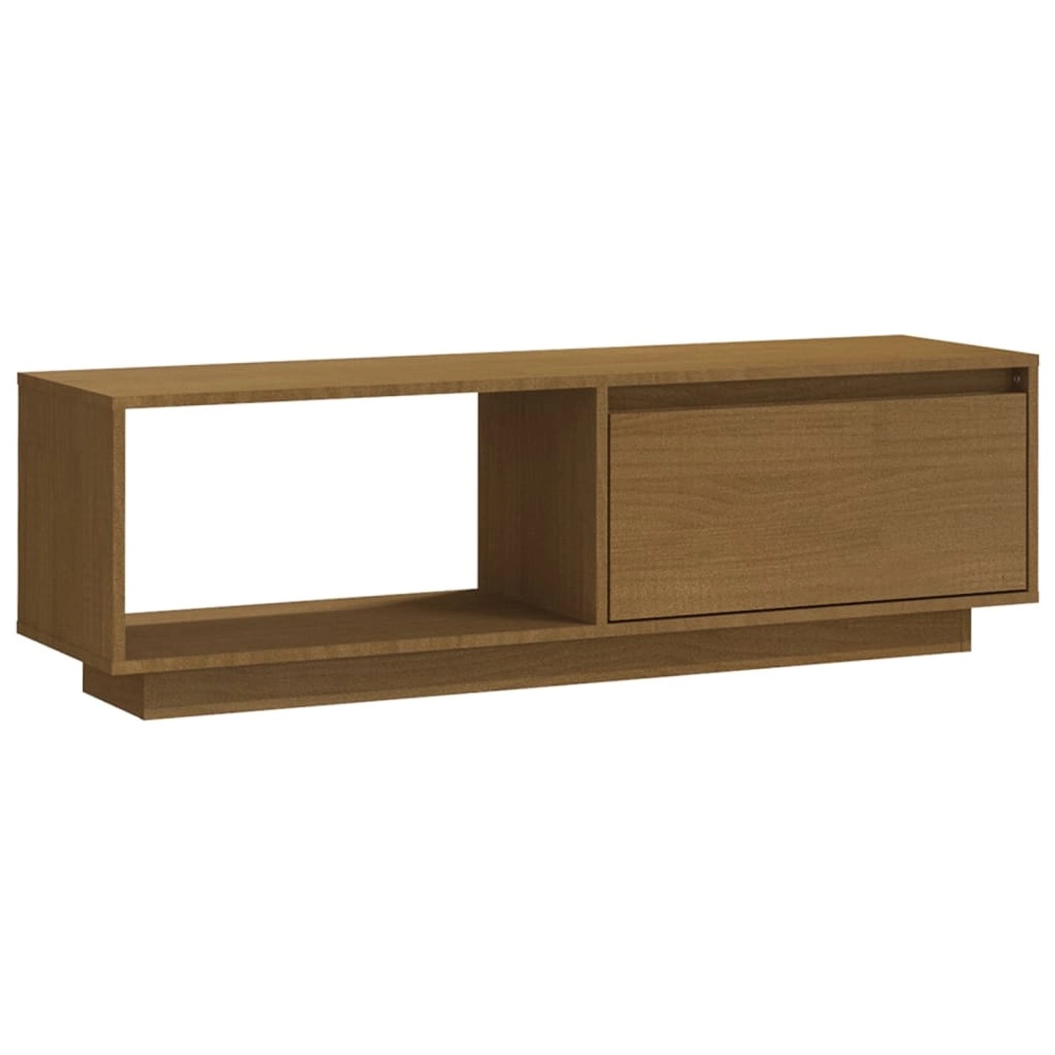 Tv-schrank Honigbraun 110x30x33,5 Cm Massivholz Kiefer günstig online kaufen