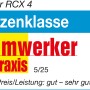 Testurteil "Spitzenklasse" für Kärcher RCX 4 Mähroboter, ausgezeichnetes Preis-Leistungs-Verhältnis.