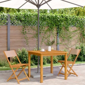 vidaXL Bistrostühle 2 Stk Taupe Massivholz Akazie & Stoff 367683