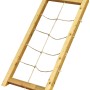 Karibu Netzrampe mit Kletternetz für Spieltürme, naturbelassenes Holz.