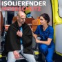 Szene mit Evocamp Feuerfester Unterlage als Hitzeschutzdecke im Rettungswagen.
