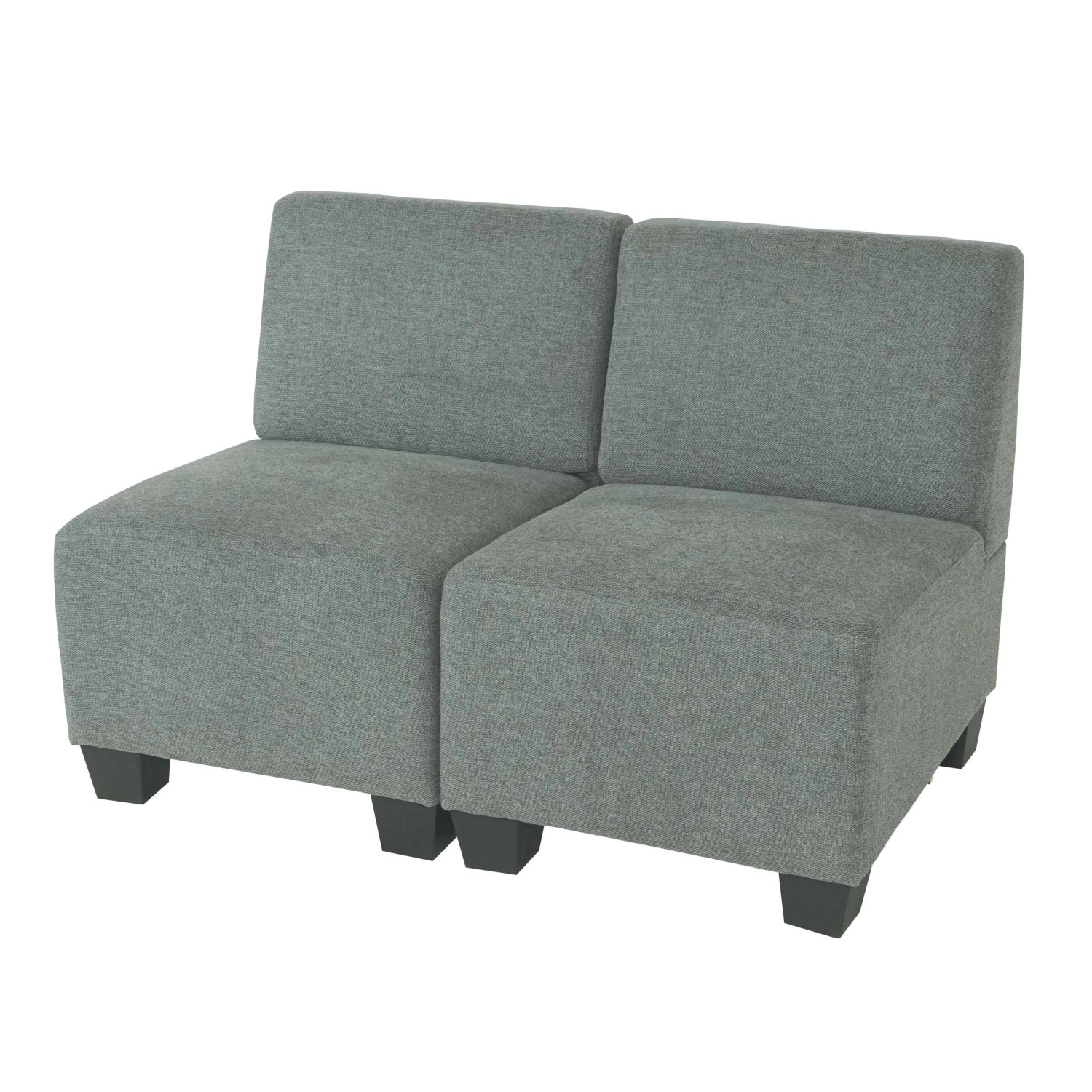 MCW Modular 2-Sitzer Sofa Couch Moncalieri Grau ohne Armlehnen günstig online kaufen