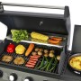 El Fuego Gasgrill San Angelo mit 4+1 Brenner und Grillgut.