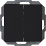 Kopp Wechsel-/Wechselschalter Paris Mattschwarz, Schalter für Lichtsteuerung.