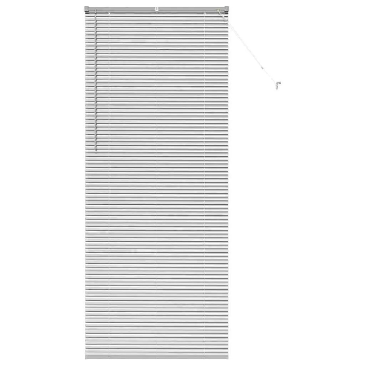 vidaXL Balkenjalousien mit Vorhängen Silber 220 x 90 cm Aluminium 42005945 günstig online kaufen